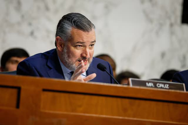 Senatori amerikan Ted Cruz (Republikan nga Teksasi) flet gjatë një seance dëgjimore të Komitetit Gjyqësor të Senatit me ish-prokurorin e posaçëm në Departamentin e Drejtësisë, Jack Smith, në Capitol Hill në Uashington, D.C., SHBA, më 29 shtator 2026.