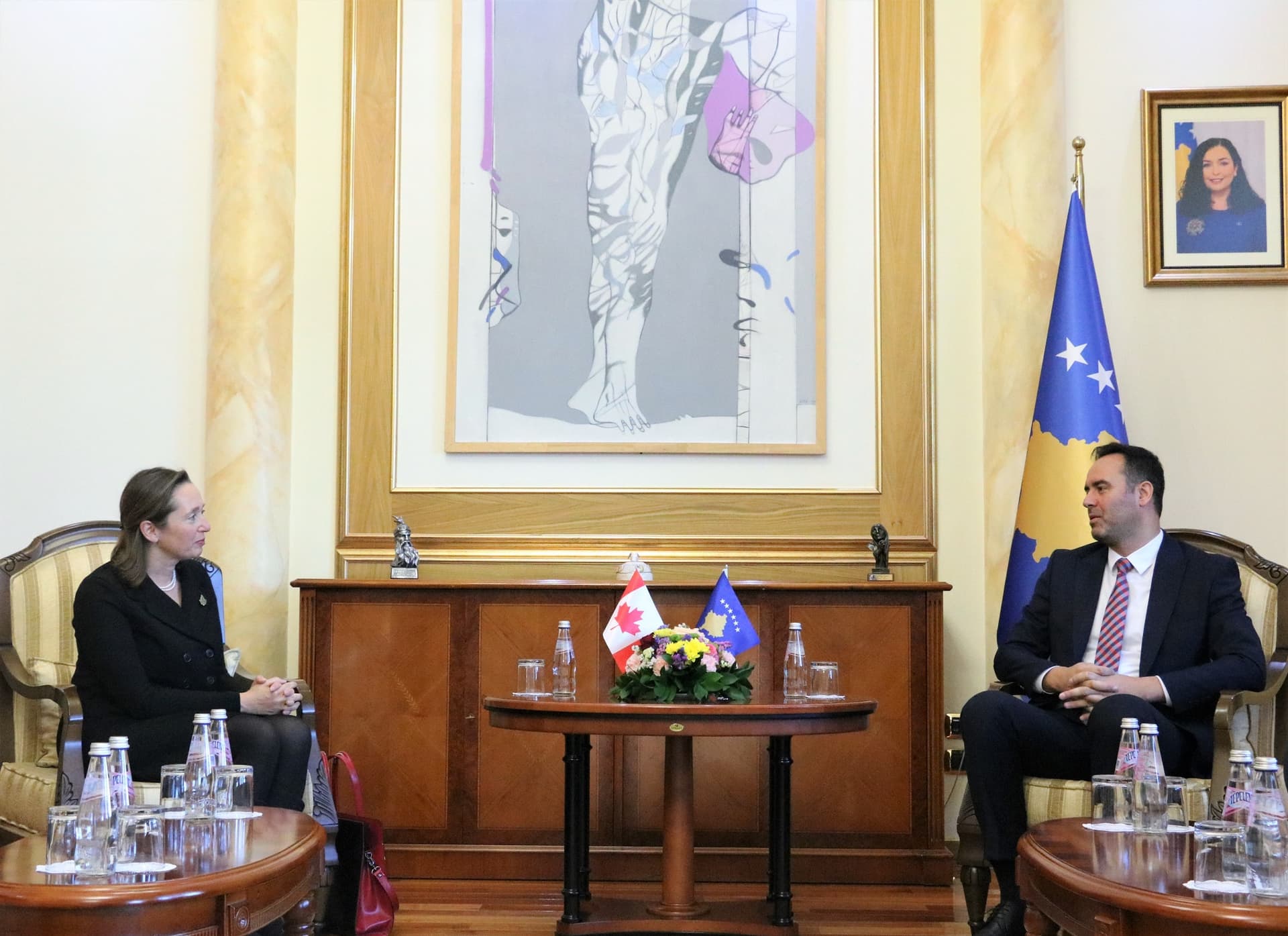 Konjufca priti në takim ambasadoren e re jorezidente të Kanadasë në Kosovë, Jessica Blitt
