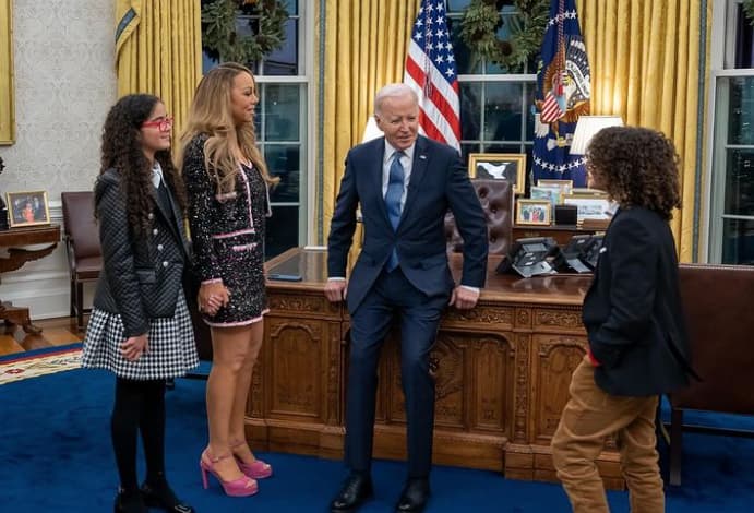 Mariah Carey në Shtëpinë e Bardhë, takohet me Joe Biden