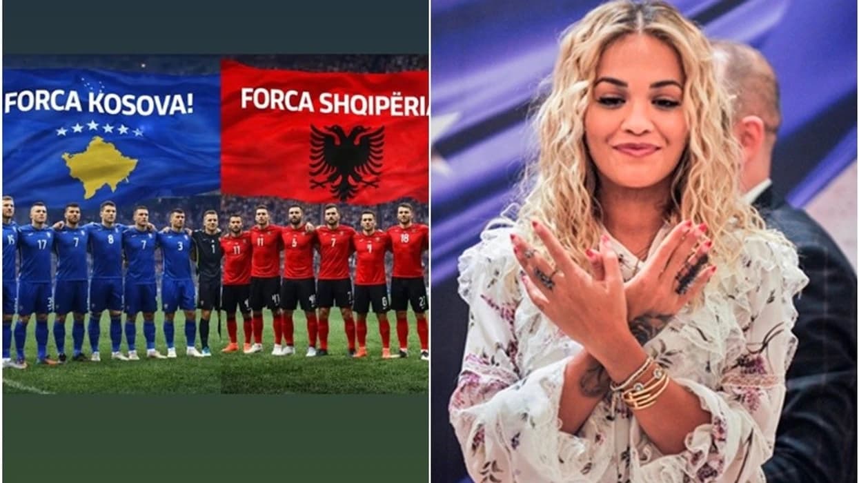 “Forca Kosova, forca Shqipëria”, Rita Ora mbështet dy ekipet kombëtare për kualifikim në Kupën e Botës