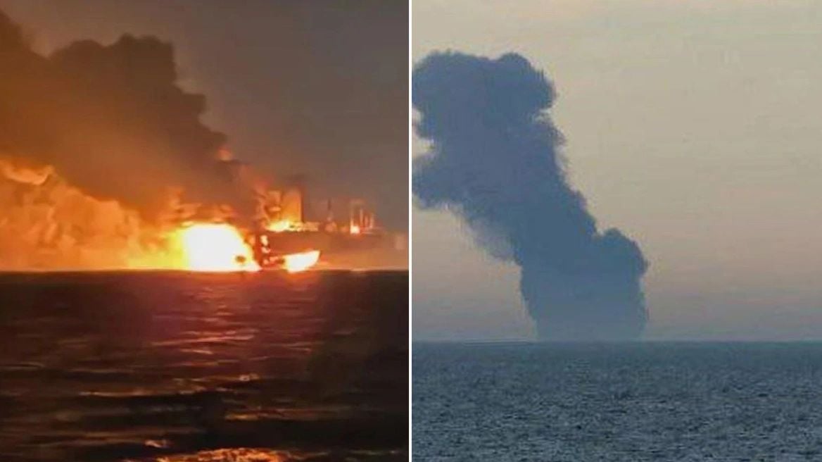 Dy anije të naftës ruse shpërthejnë pranë brigjeve të Turqisë në Detin e Zi   pamje