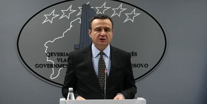 Kurti thërret konferencë për media nga ora 16 00