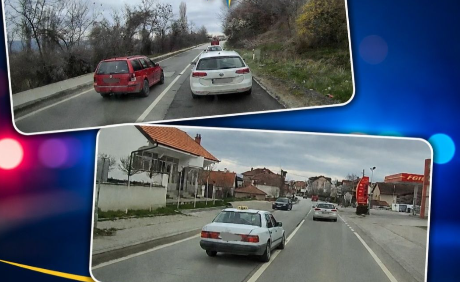 Tejkaluan në vijë të plotë  gjobiten me nga 200 euro dy shoferë  u merret edhe leja për tre muaj