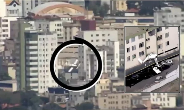 Tre të vdekur  momenti kur një aeroplan i vogël u rrëzua dhe u përplasë në një ndërtesë në Brazil