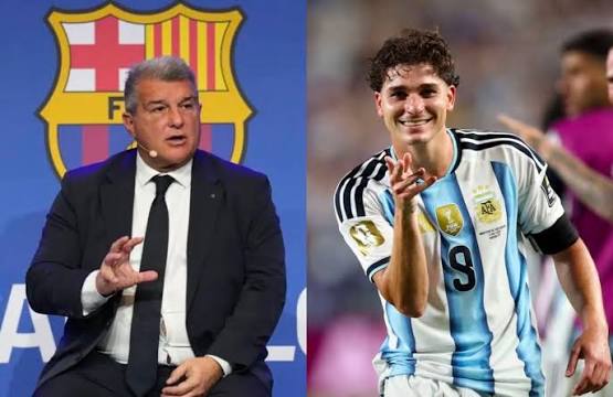 Joan Laporta konfirmon ofertën për Julian Alvarezin  Presim përgjigje deri në fund të muajit