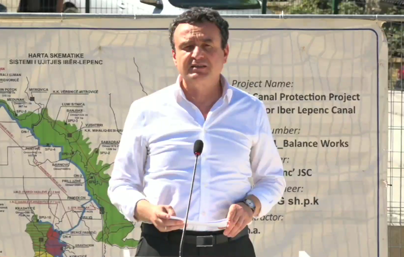 Përurohet rehabilitimi i një pjese të kanalit të Ibër Lepencit  Kurti  Investim strategjik për mbrojtjen e kanalit dhe sigurinë ujore të vendit